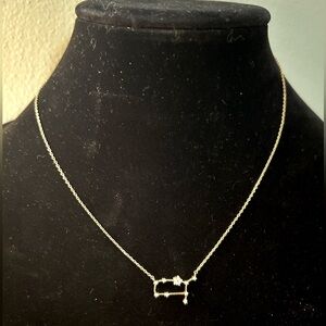 Gemini Constellation Gold and Crystal Necklace